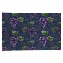 Seamless Pattern With Watercolor Grapes Rugs 56248778