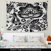 Seamless Pattern With White Flowers Wall Art 63108462