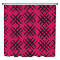 Seamless Pink Wallpaper Pattern With Black Ornament Bath Decor 46403544