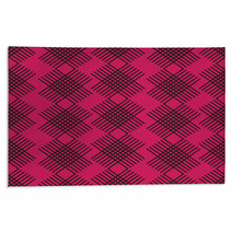 Seamless Pink Wallpaper Pattern With Black Ornament Rugs 46403544