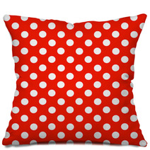 Seamless Polka Dot Pattern Pillows 44809215