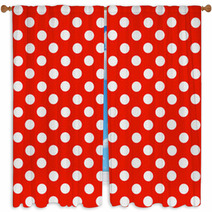 Seamless Polka Dot Pattern Window Curtains 44809215