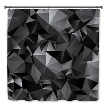 Seamless Polygonal Dark Background Bath Decor 55847964