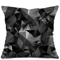 Seamless Polygonal Dark Background Pillows 55847964