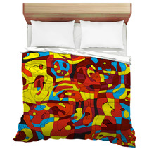 Seamless Pop Art Abstract Colorful Background Bedding 68373311