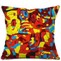Seamless Pop Art Abstract Colorful Background Pillows 68373311