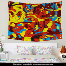 Seamless Pop Art Abstract Colorful Background Wall Art 68373311