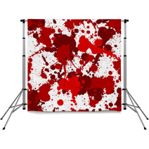 Seamless Red Bloody Ink Color Splats Pattern Backdrops 58212828