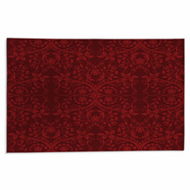 Seamless Red Floral Wallpaper Rugs 27911008