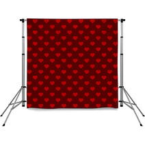 Seamless Retro Style Pattern With Hearts. Vector Backdrops 67493870