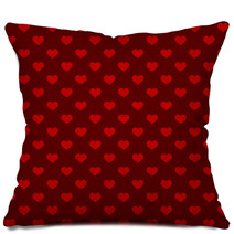 Seamless Retro Style Pattern With Hearts. Vector Pillows 67493870