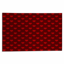 Seamless Retro Style Pattern With Hearts. Vector Rugs 67493870