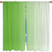 Seamless Screentone Graphics Halftone Gradation Green Window Curtains 172698793