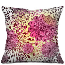 Seamless Spring Floral Pattern Pillows 46976682