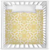 Seamless Symmetric White And Yellow Pattern Nursery Decor 65411970