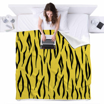 Seamless Tiger Pattern Blankets 54493930
