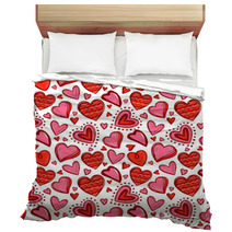 Seamless Valentine Day Pattern Bedding 186861979