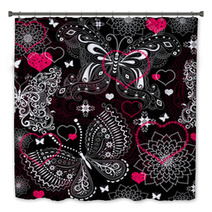 Seamless Valentine Lacy Pattern Bath Decor 60152771