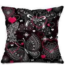 Seamless Valentine Lacy Pattern Pillows 60152771
