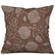 Seamless Vector Floral Pattern With Hrysanthemum Pillows 64440309