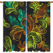 Seamless Vector Hand-drawn Pattern. Colorful Background. Window Curtains 49635579