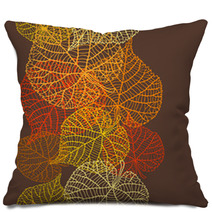 Seamless Vector Pattern With Stylized Autumn Leaves Pillows 67588416