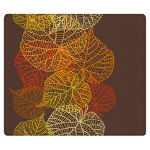 Seamless Vector Pattern With Stylized Autumn Leaves Rugs 67588416