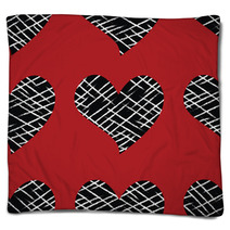Seamless Vector With Hearts Blankets 69319857