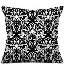 Seamless Wallpaper. Damask Pattern. Flower Background Pillows 65753671