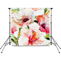 Seamless Wallpaper With Lily Flowers Backdrops 59282670