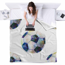 Seamless Watercolor Pattern With Ball Blankets 179552378