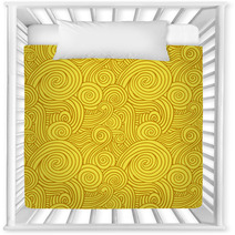 Seamless Yellow Swirls Nursery Decor 58537646