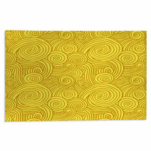Seamless Yellow Swirls Rugs 58537646
