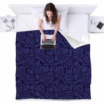 Seamless (you See 4 Tiles) Paisley Background Blankets 72049145