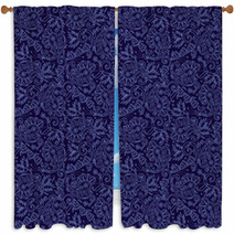 Seamless (you See 4 Tiles) Paisley Background Window Curtains 72049145