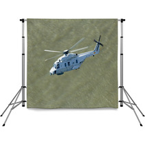 Search And Rescue Helicopter Over Water Backdrops 90896972