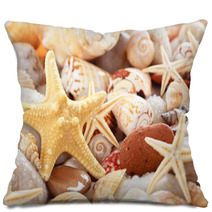 Seashells Background. Pillows 66785713