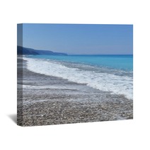 Seashore Waves On Sand Beautiful Background Wall Art 68418231