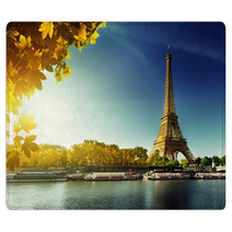 Seine In Paris With Eiffel Tower In Autumn Season Rugs 68288311