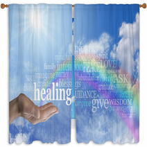 Sending Rainbow Healing Window Curtains 75104181