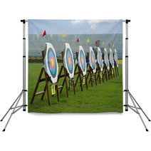 Series Of Archery Clear Targets In Green Field Backdrops 65527435