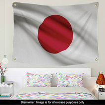 Series Of Ruffled Flags. Japan. Wall Art 63370307