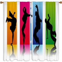 Set Break Dancers 1 Window Curtains 51355460