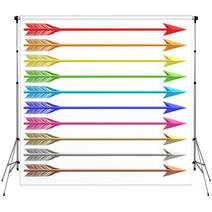 Set Of Colorful Metallic Arrows Isolated On White Backdrops 57106116