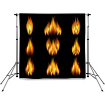 Set Of Flame Backdrops 36842440