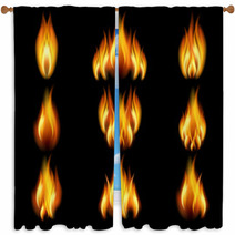 Set Of Flame Window Curtains 36842440