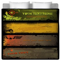 Set Of Four Grungy Military Banners Bedding 15826219