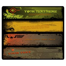 Set Of Four Grungy Military Banners Rugs 15826219