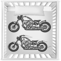 Set Of Motorcycle Vintage Style Nursery Decor 114285642