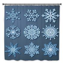 Set Of Paper Snowflakes Bath Decor 58418367